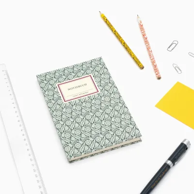 produktfoto zu Notizbuch Insel-Bücherei »Blumendekor waldgrün«