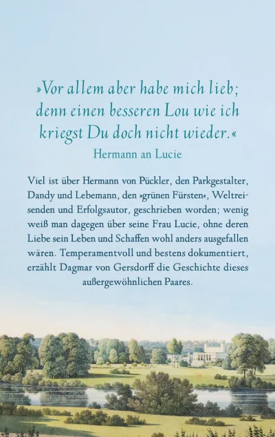 u4 zu Alle Schönheit, aller Zauber. Lucie und Hermann von Pückler