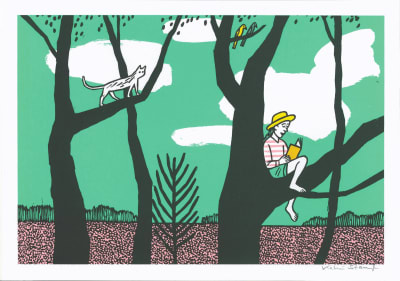 Kunstdruck »Glück des Lesens« (A4)