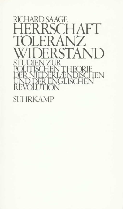 Herrschaft, Toleranz, Widerstand