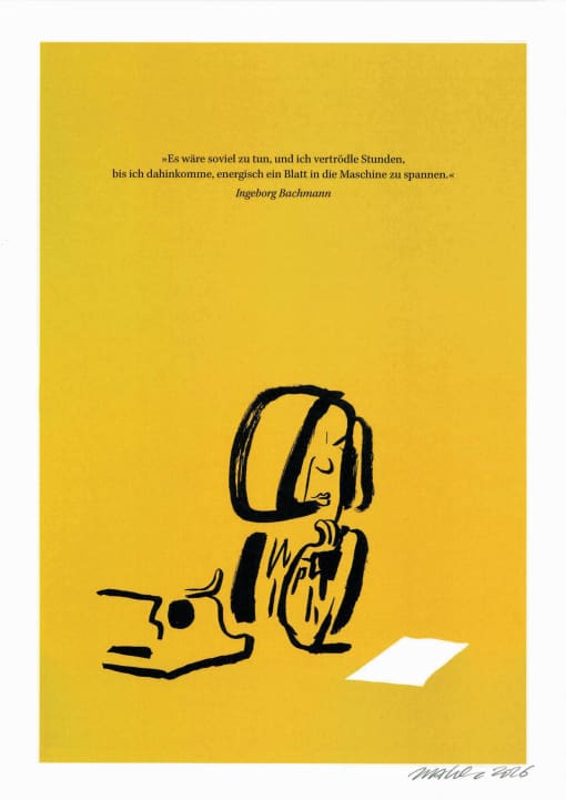 Kunstdruck »Ingeborg Bachmann« (A4)