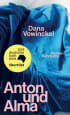 Buchcover von "Anton und Alma" von Dana Vowinckel, mit blauen Stofffalten im Hintergrund.