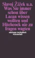 Buchcover von Slavoj Žižek u.a.: „Was Sie immer schon über Lacan wissen wollten und Hitchcock nie zu fragen wagten“.