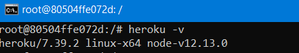 Install Heroku in docker container