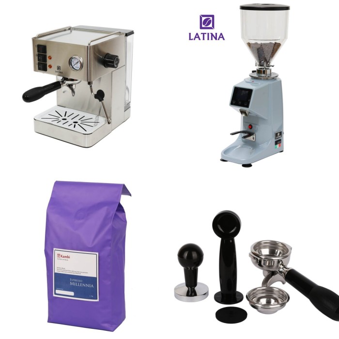 Jual Paket Espresso Machine Latina Primo+ Grinder Dx60E Vega + 5Kg Kopi (Kode 008) di Seller
