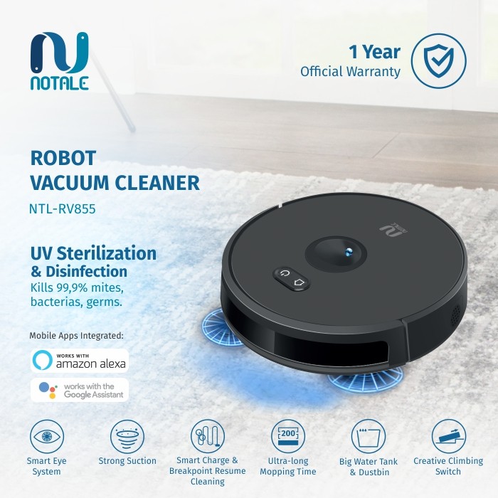 Jual Jual Notale Robot Vacuum Cleaner With Uv Sweep Mop Pel Alt Xiaomi