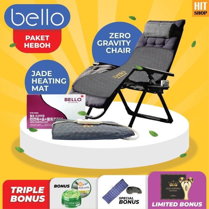 Jual Jual Bello Zero Gravity Chair + Jade Heating Mat, Bonus Gold