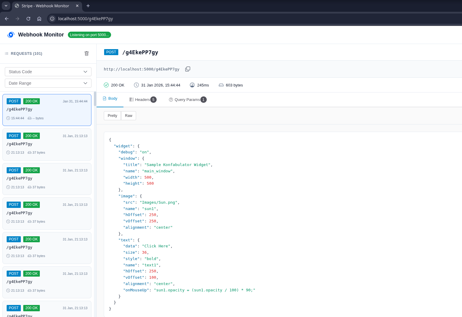 Whook Request Details