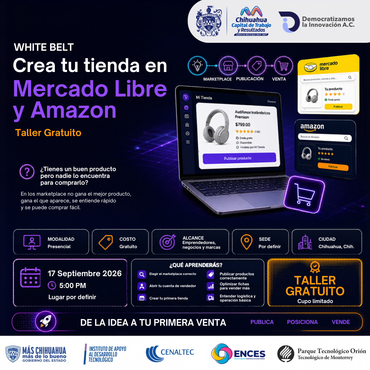 White Belt: E-commerce, crea tu tienda en Mercado Libre y Amazon