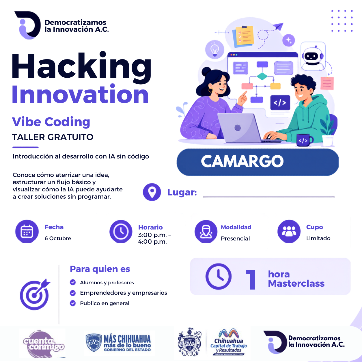 HACKING INNOVATION: CAMARGO: INTRODUCCION AL DESARROLLO SIN CODIGO