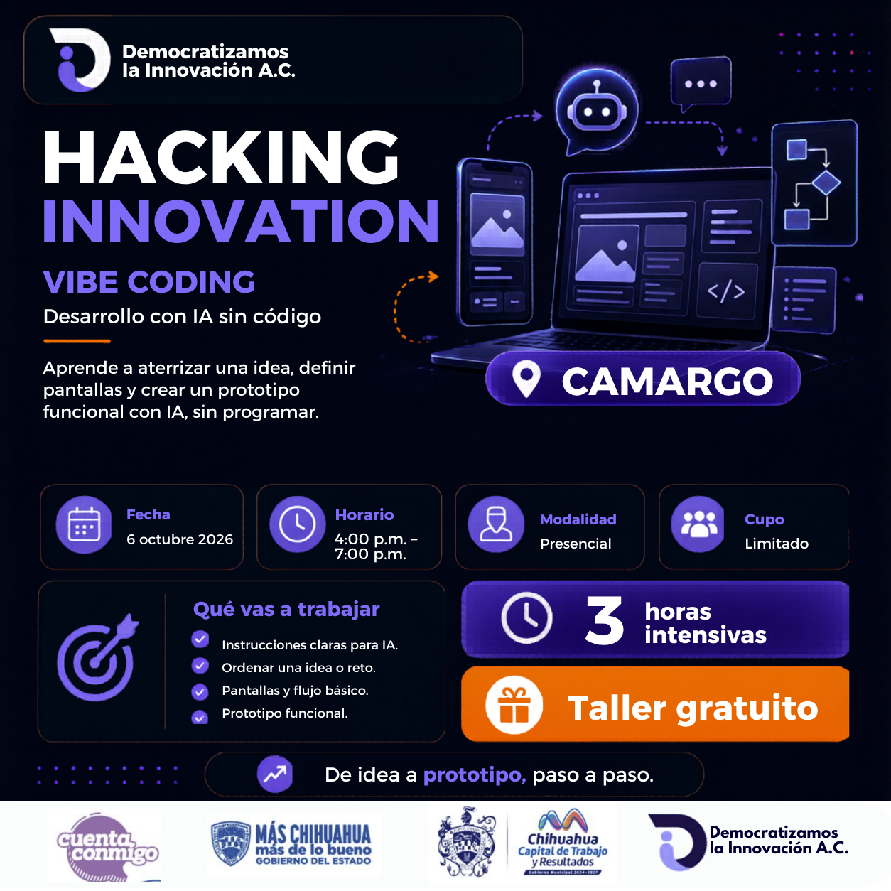 HACKING INNOVATION: Vibe Coding | Generación de soluciones IA | CAMARGO