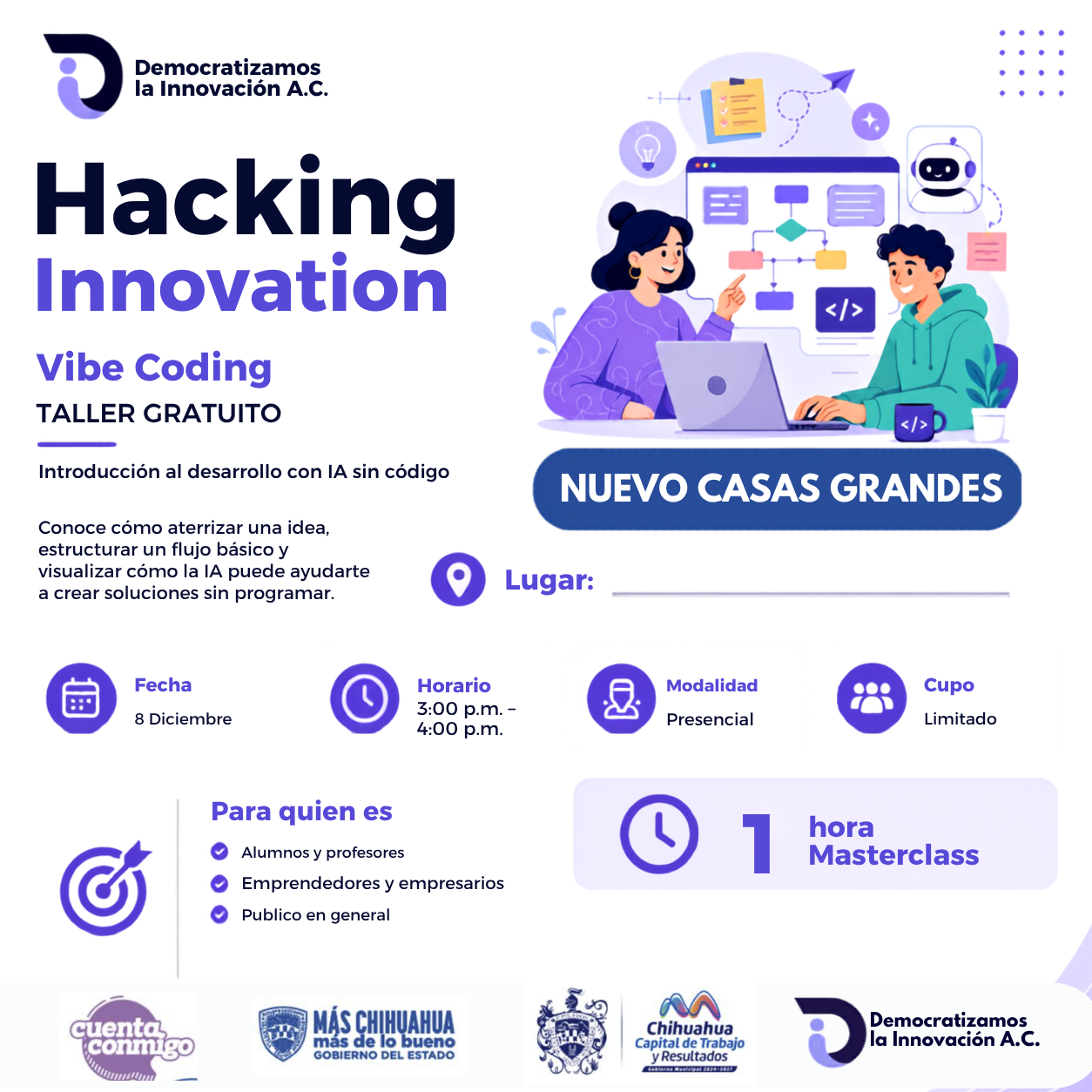 HACKING INNOVATION: NUEVO CASAS GRANDES: INTRODUCCION AL DESARROLLO SIN CODIGO