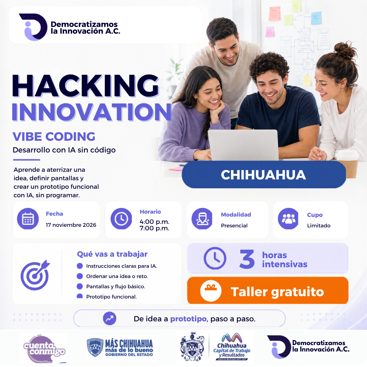 HACKING INNOVATION: Vibe Coding | Generación de soluciones IA | Chihuahua