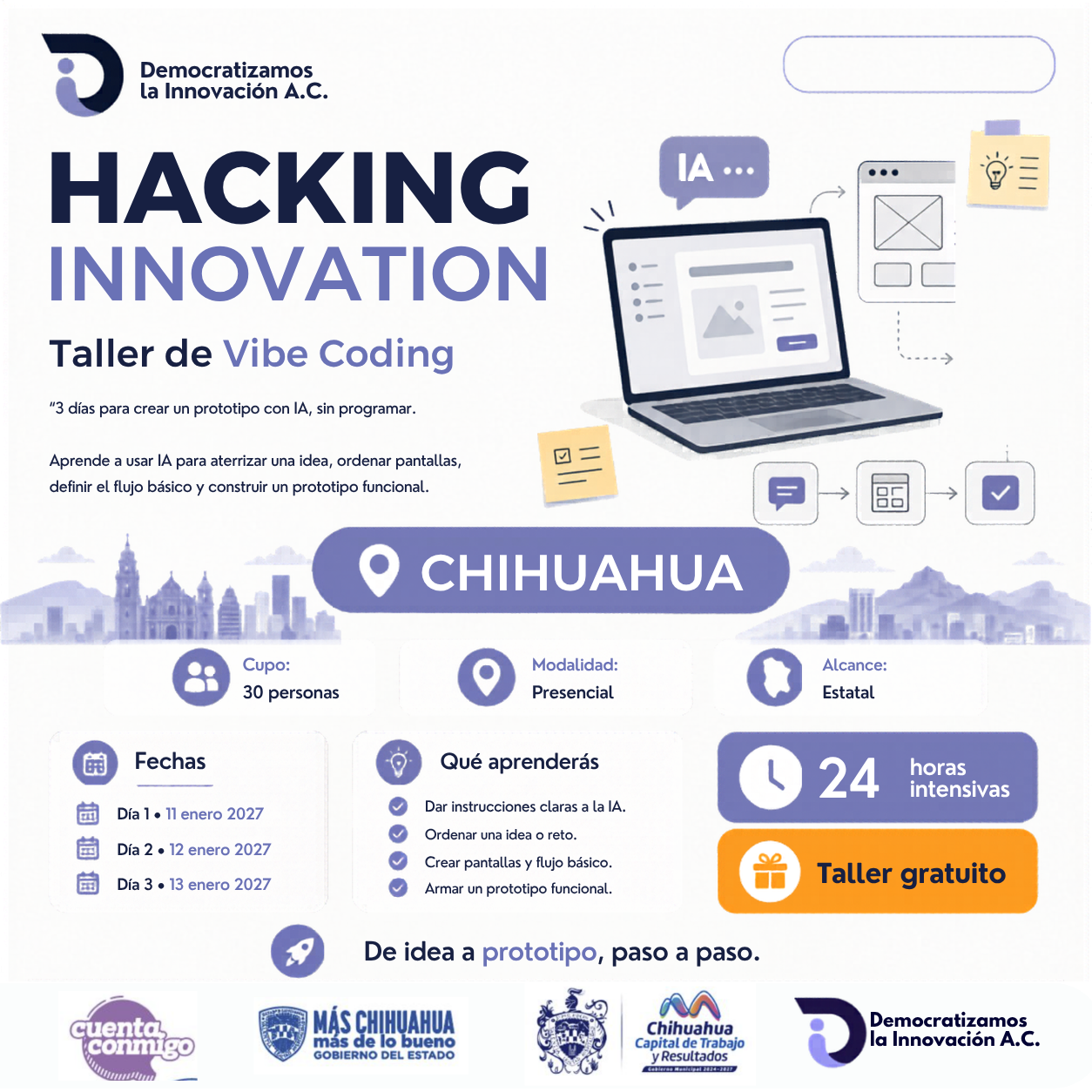 HACKING INNOVATION: Vibe Coding y generación de prototipos | Chihuahua