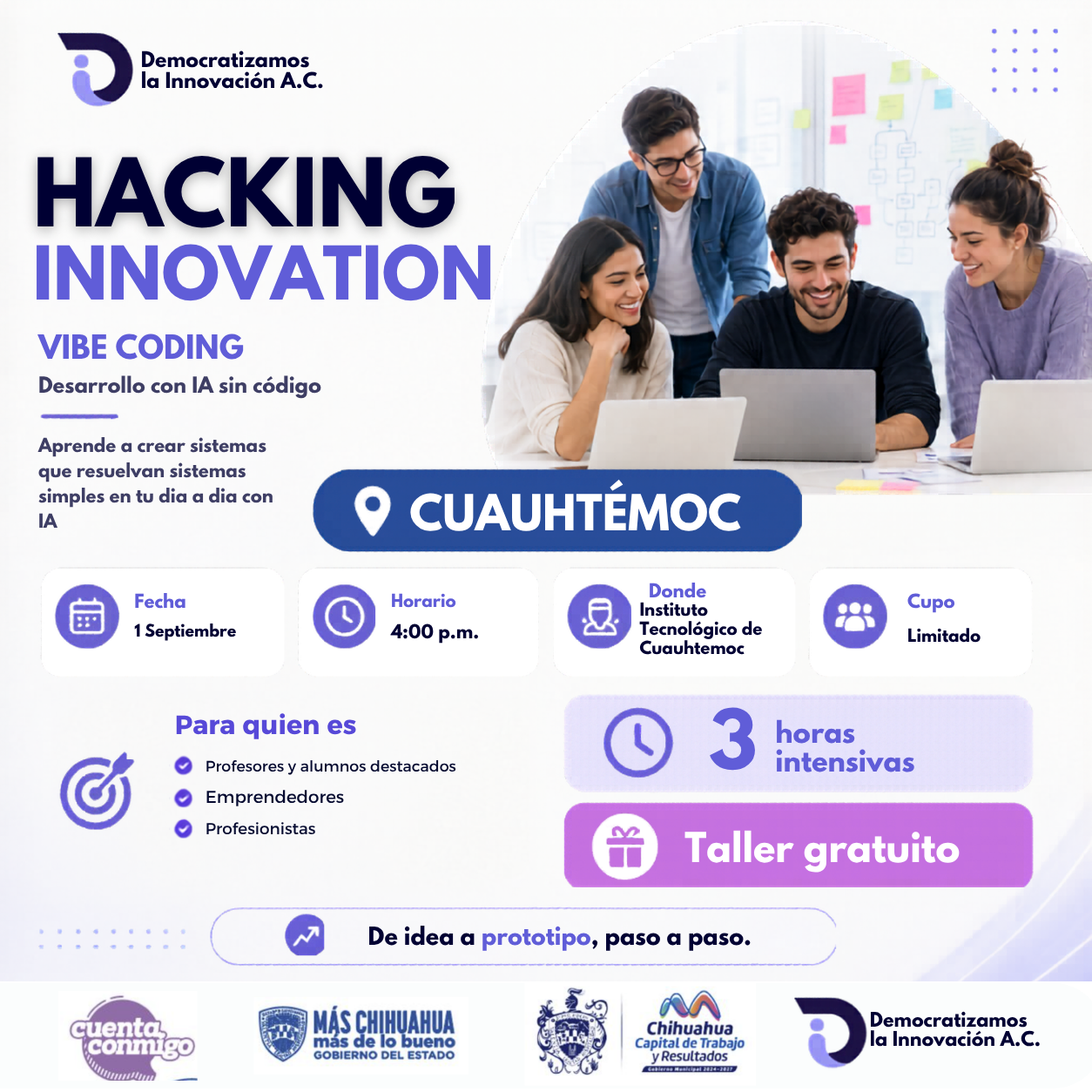HACKING INNOVATION: Vibe Coding | Generación de soluciones IA | Cuauhtémoc