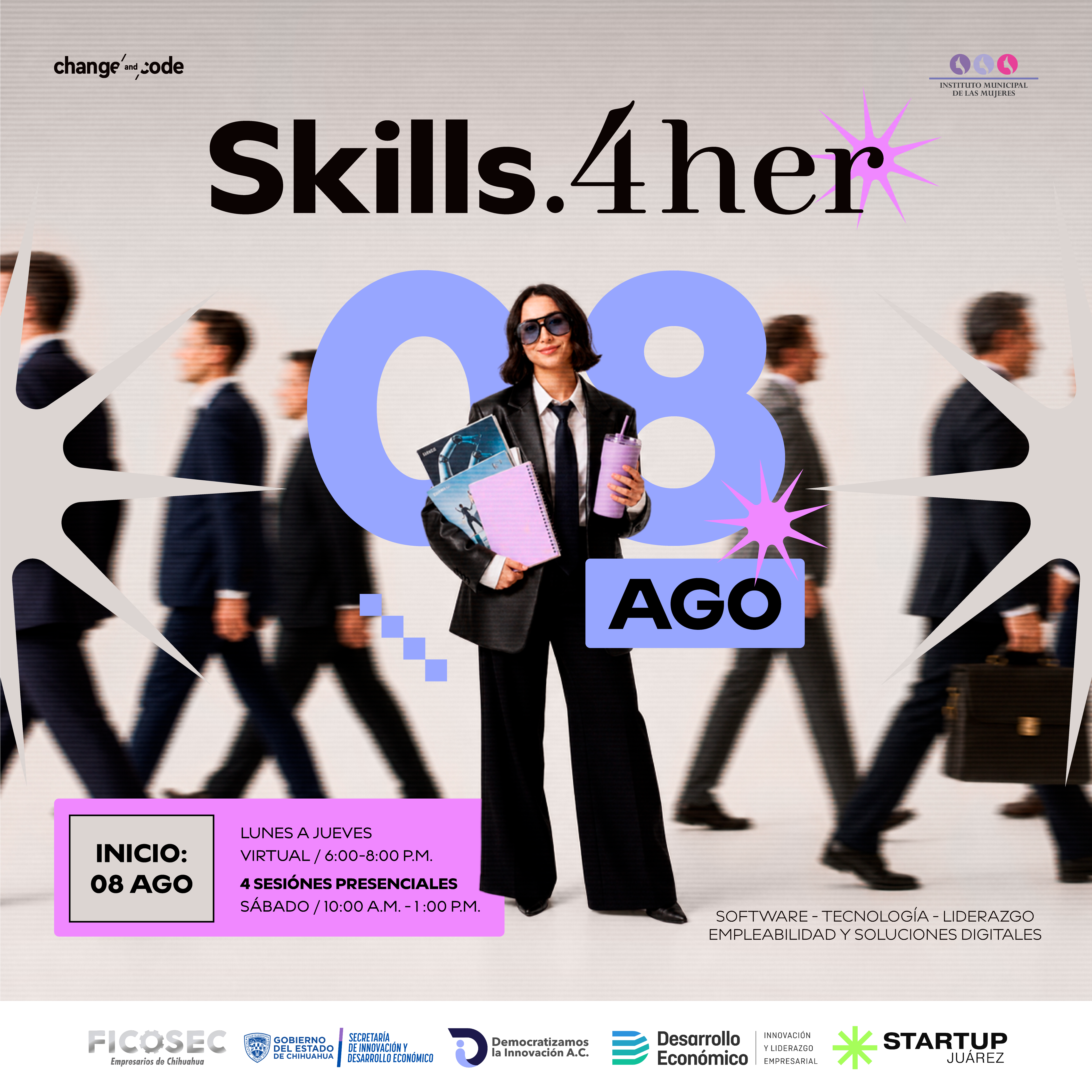 Skills 4 Her: Programa de formación para mujeres en tecnología, liderazgo y empleabilidad digital en Ciudad Juárez