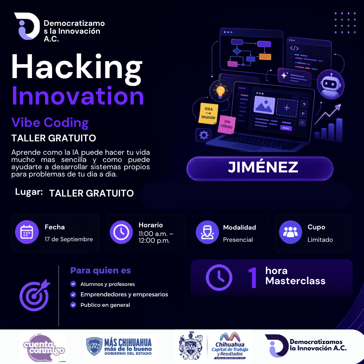 HACKING INNOVATION: JIMENEZ: INTRODUCCION AL DESARROLLO SIN CODIGO