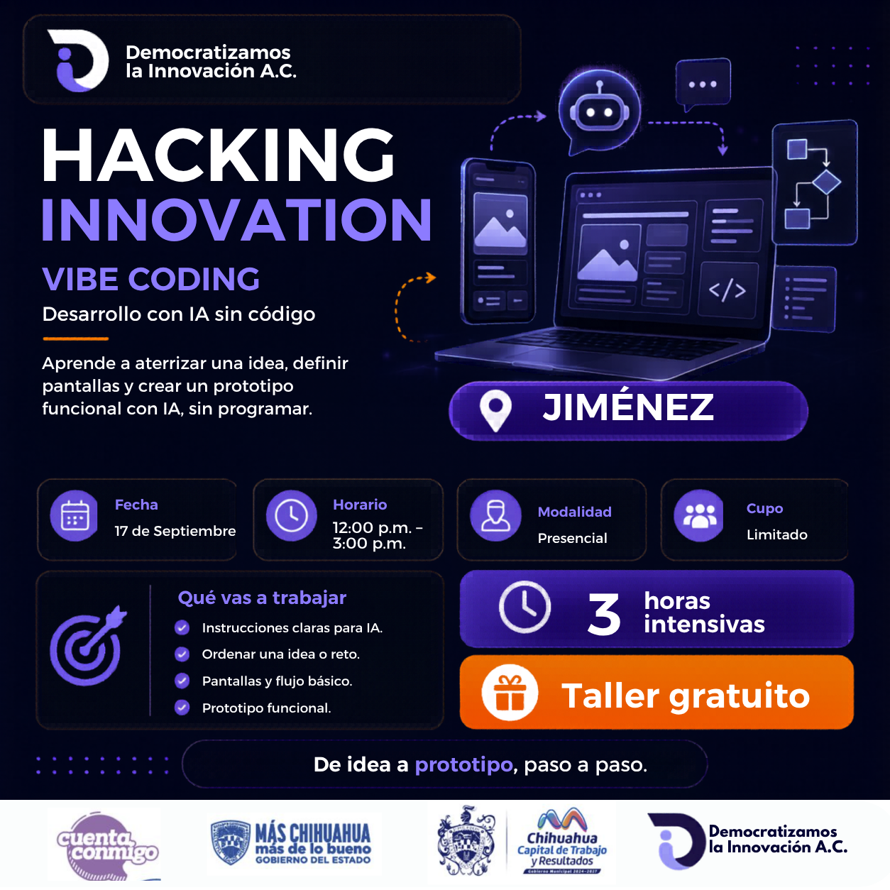 Hacking Innovation: Vibe Coding | Generación de soluciones IA | Jiménez