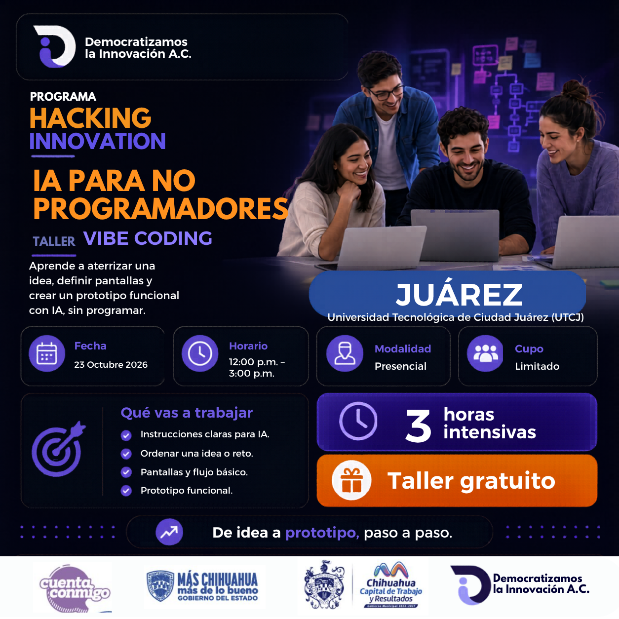 HACKING INNOVATION TALLER "IA PARA NO PROGRAMADORES" JUAREZ