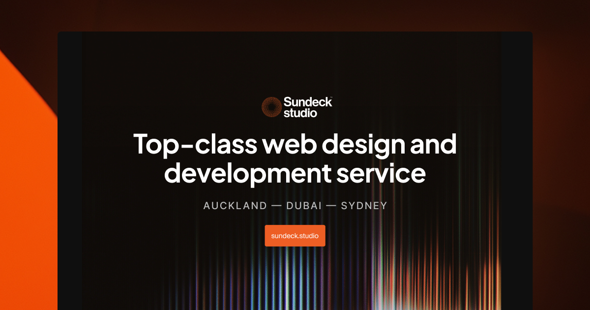 Web design & development agency in Australia, NZ & UAE Sundeck Studio
