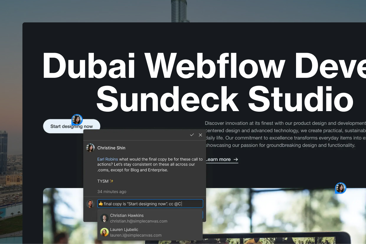 Webflow developer Dubai