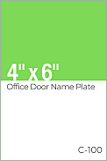 Office Door Name Plate 4 x 6