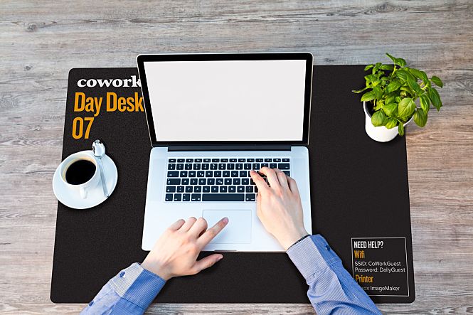 Custom Printed Counter Mat for wework shared office