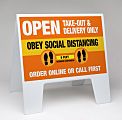 Social Distancing Sandwich Board A-Frame Sign