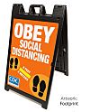 Social Distancing Outdoor Sandwich Board A-Frame Sign