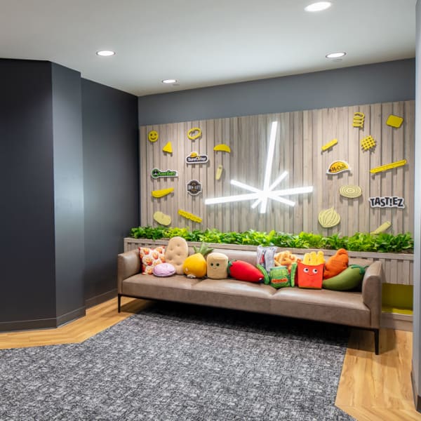 Illuminated acrylic logo, non-illuminated panel