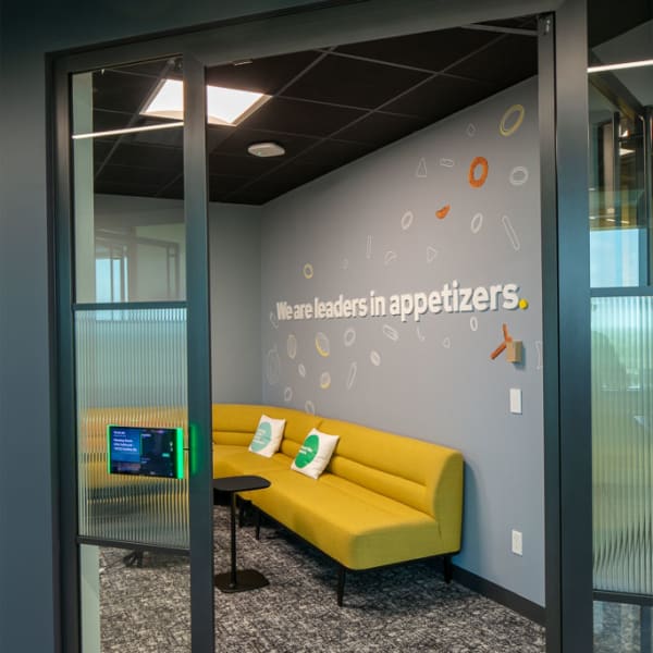 Cimensional letters with framed prints