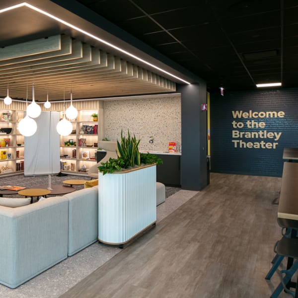 Dimensional lettering dreamscape wallcovering spot gloss