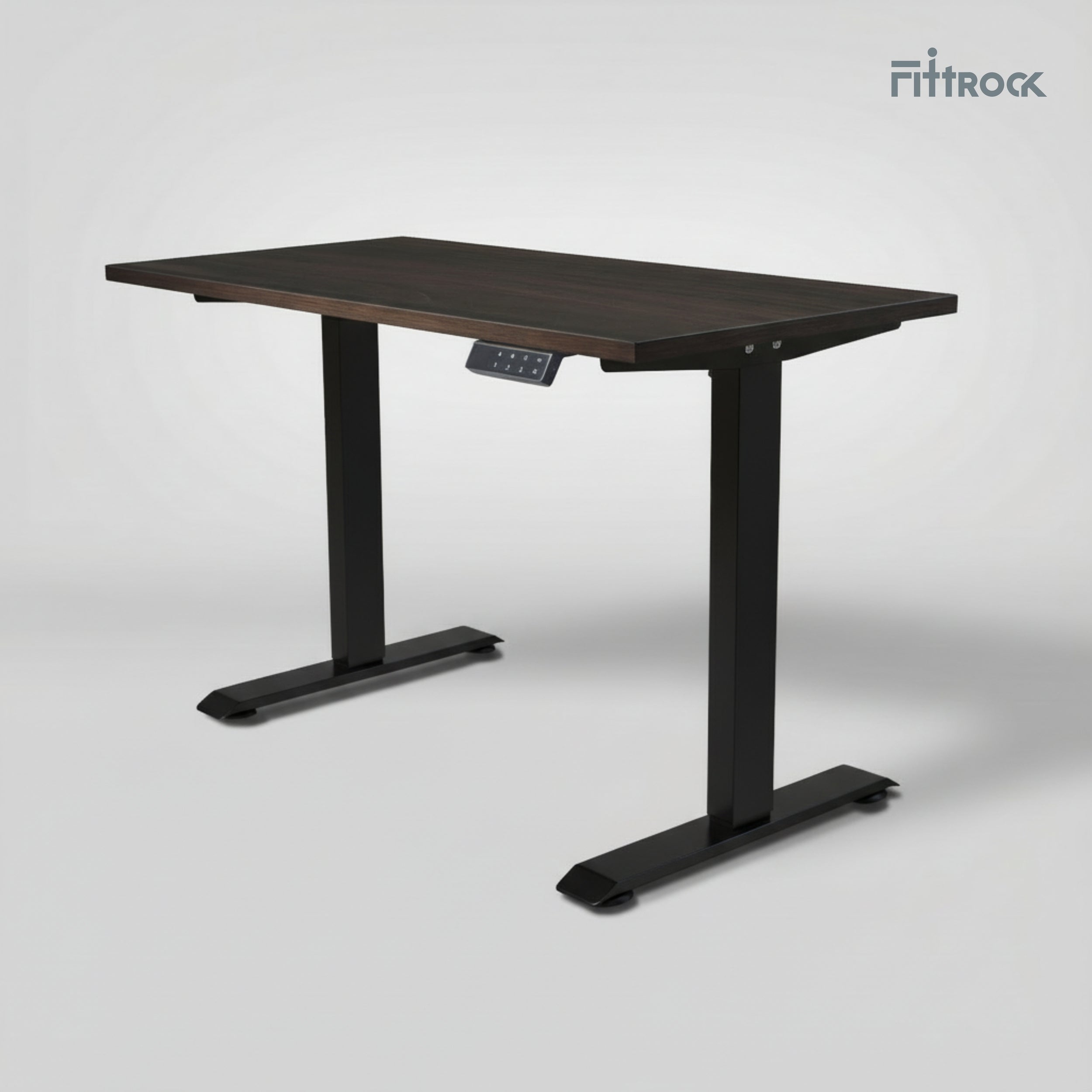 RATI S1 Dark Maple Single Motor Adjustable Desk | Fittrock