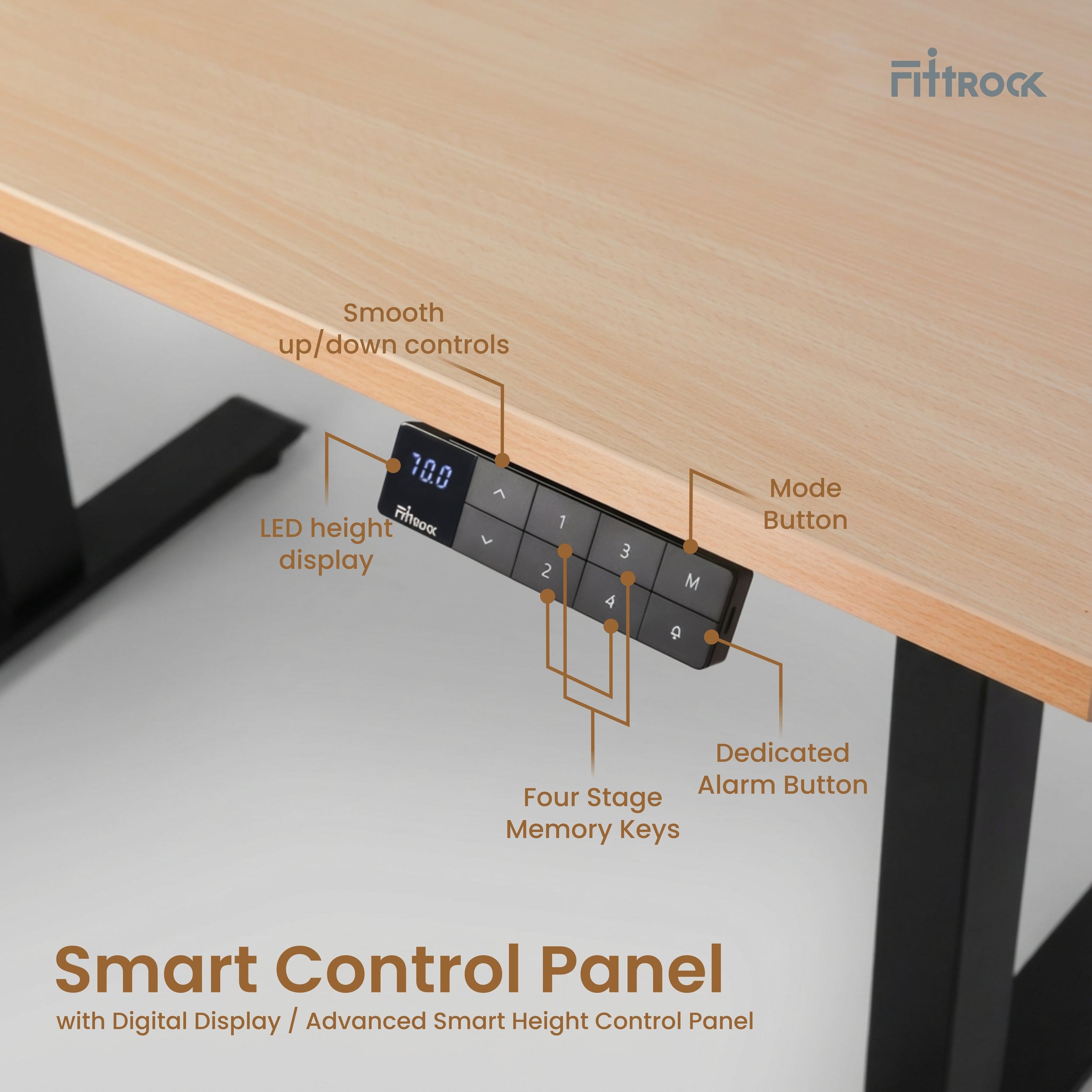 Kuber D1 Ice Beach Dual Motor Adjustable Desk | Fittrock