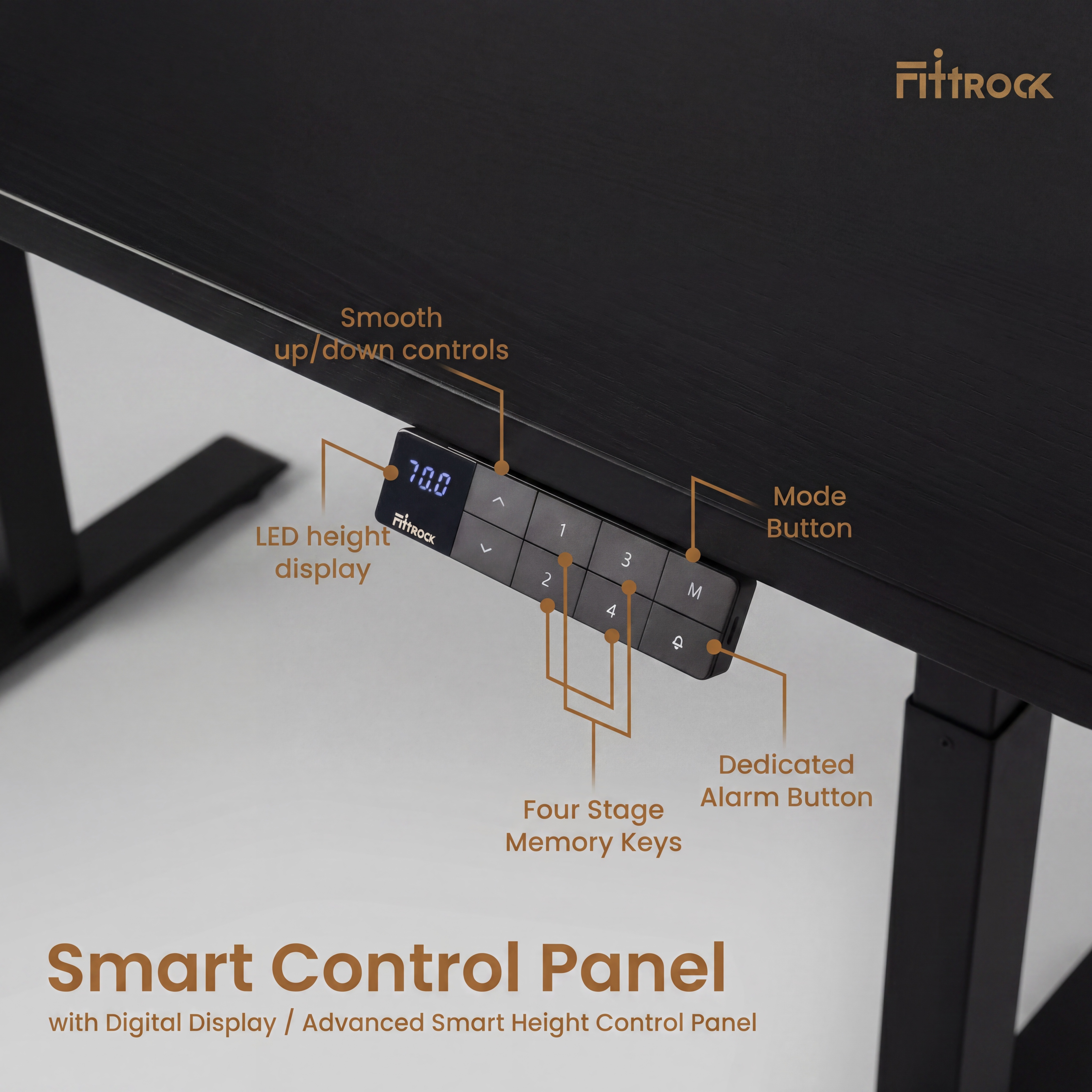 Kuber D1 Black Dual Motor Adjustable Standing Desk | Fittrock