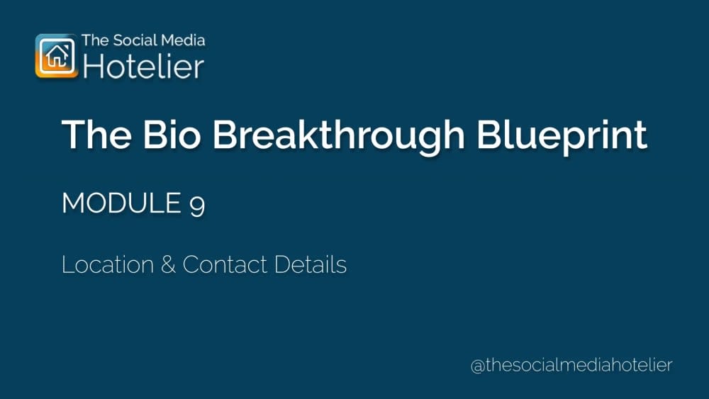 Module 9 - Location & Contact Details