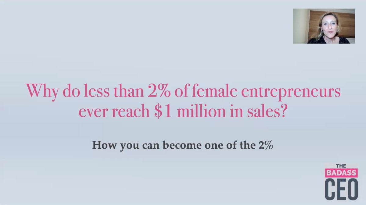 Why do less than 2% of female businesses hit $1 million sales? How you can become the 2%.
