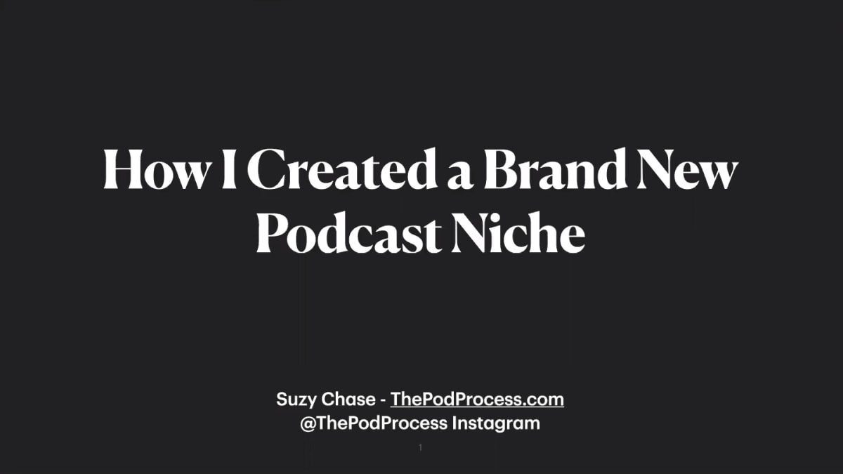 How I Created A Brand New Niche