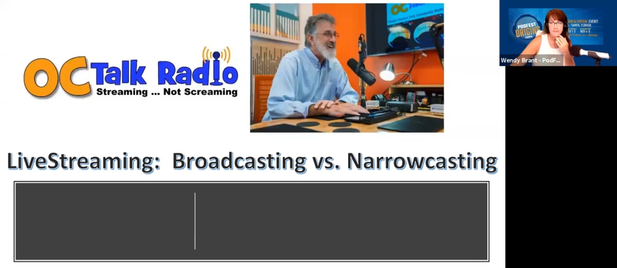 Live Podcasting: Broadcasting vs. "Narrow"casting