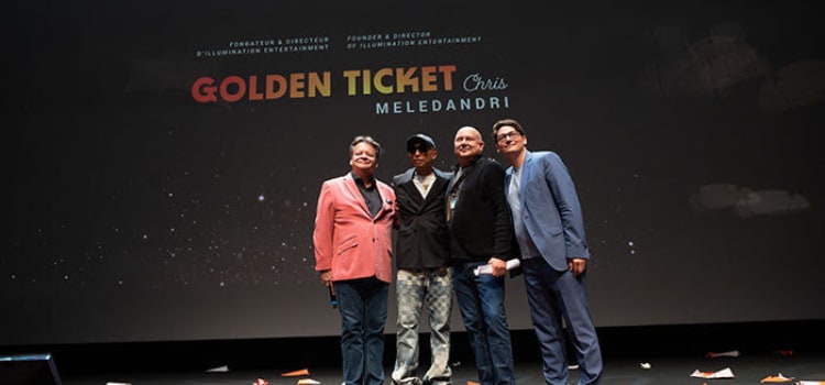 Illumination CEO Chris Meledandri receives a Golden Ticket in Annecy
