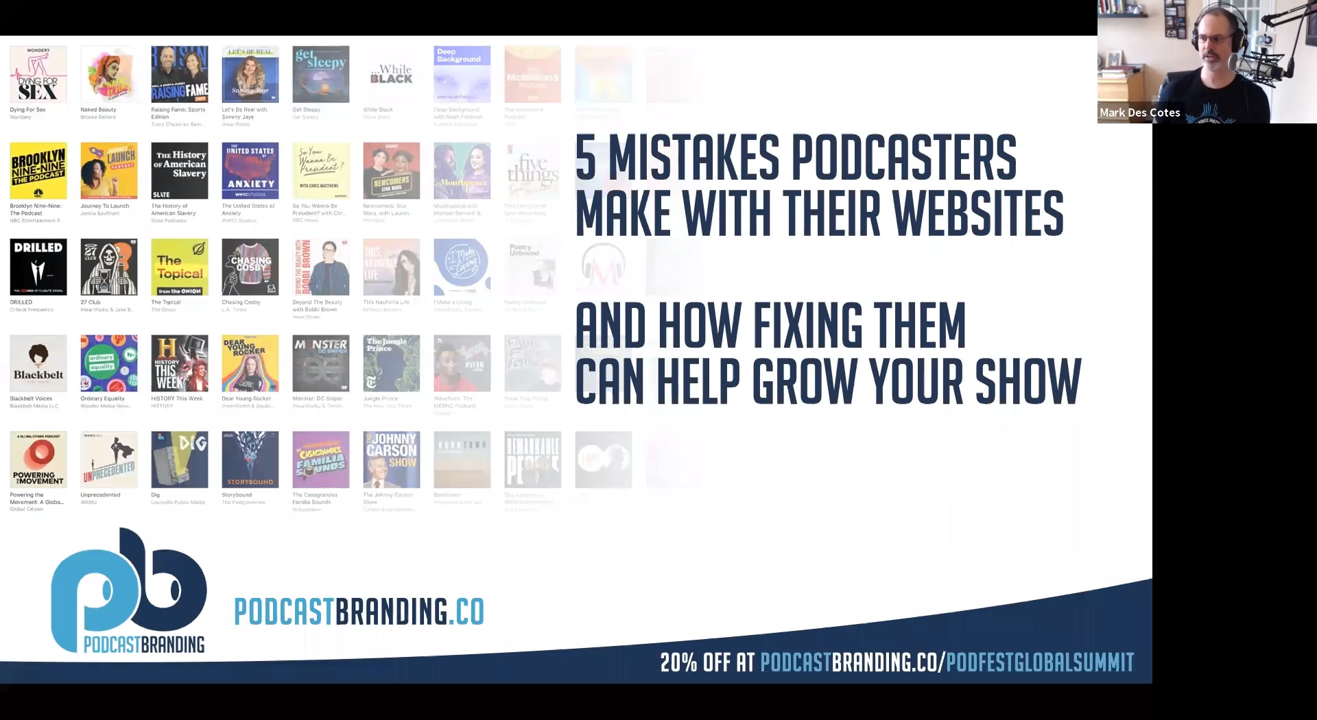 2. 5 Mistakes Podcasters Make With Their Websites and How Fixing Them Can Help Grow Your Show - Mark Des Cotes