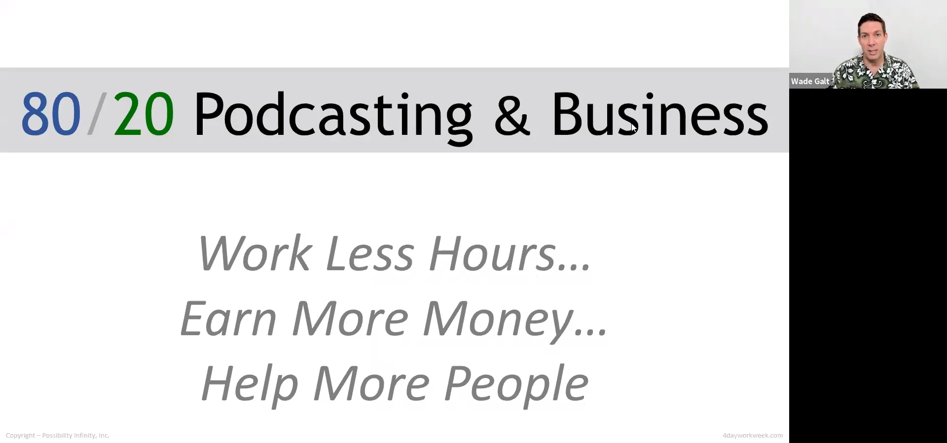 Productivity Con - 1. 80-20 Podcasting & Business - Wade Galt