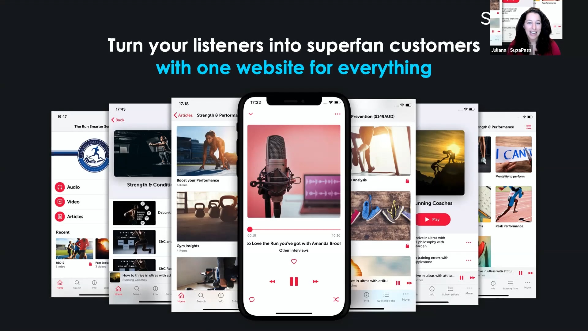 Turn your listeners into customers with one website for everything