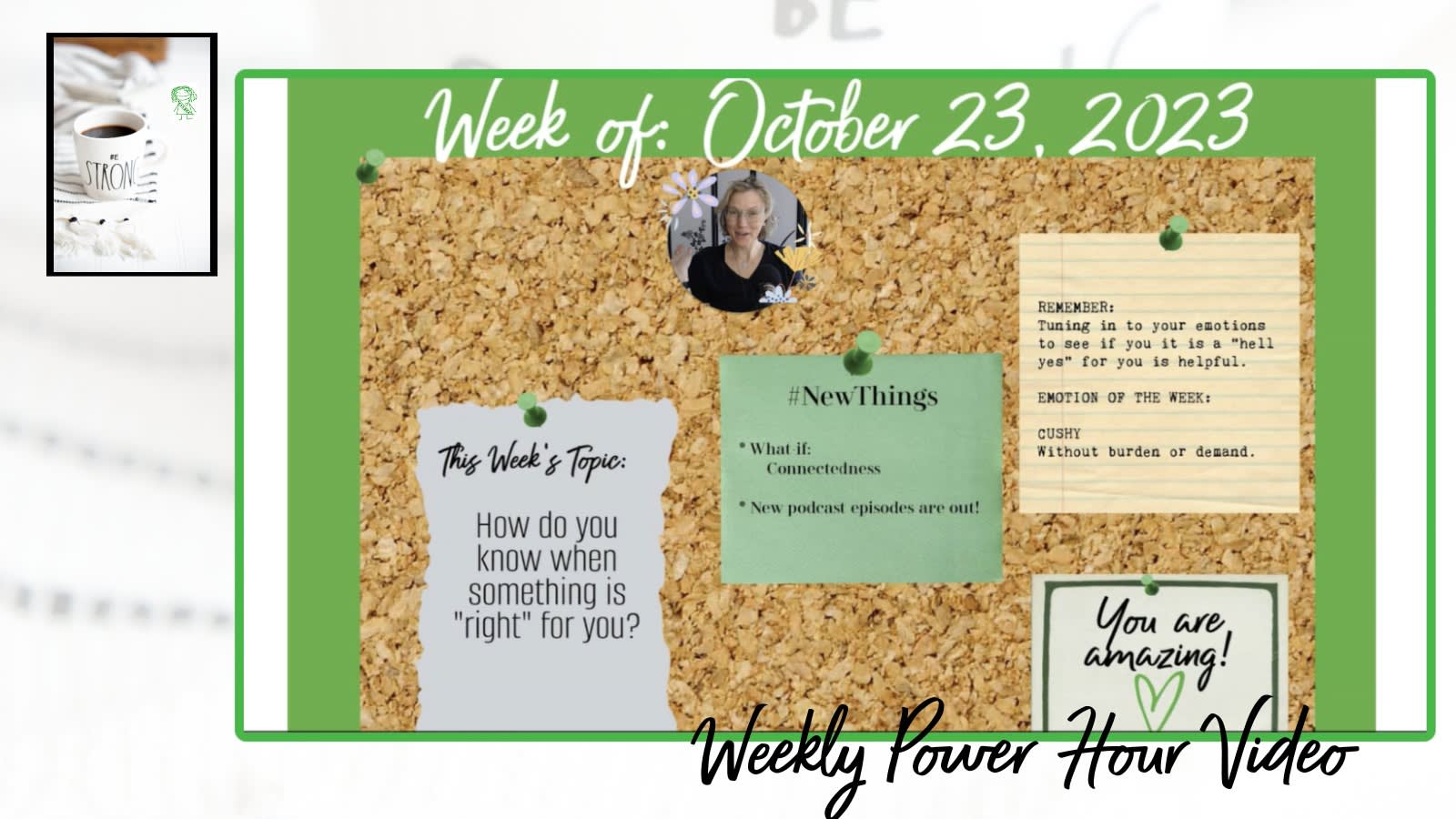 October 23, 2023: How do you know when something is "right" for you?