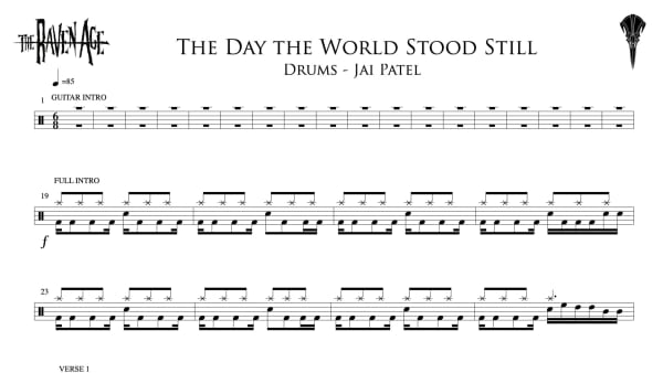 The Day the World Stood Still - Drum Transcription