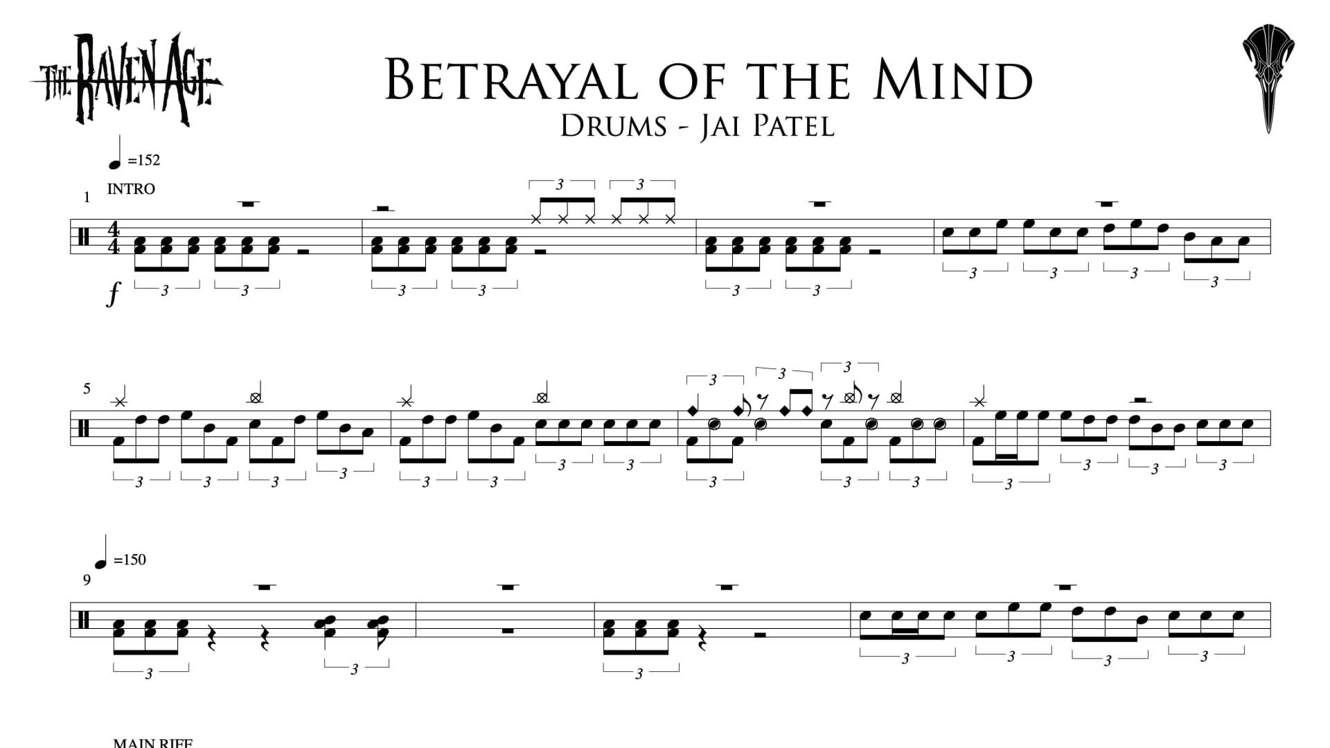 Betrayal of the Mind - Drum Transcription