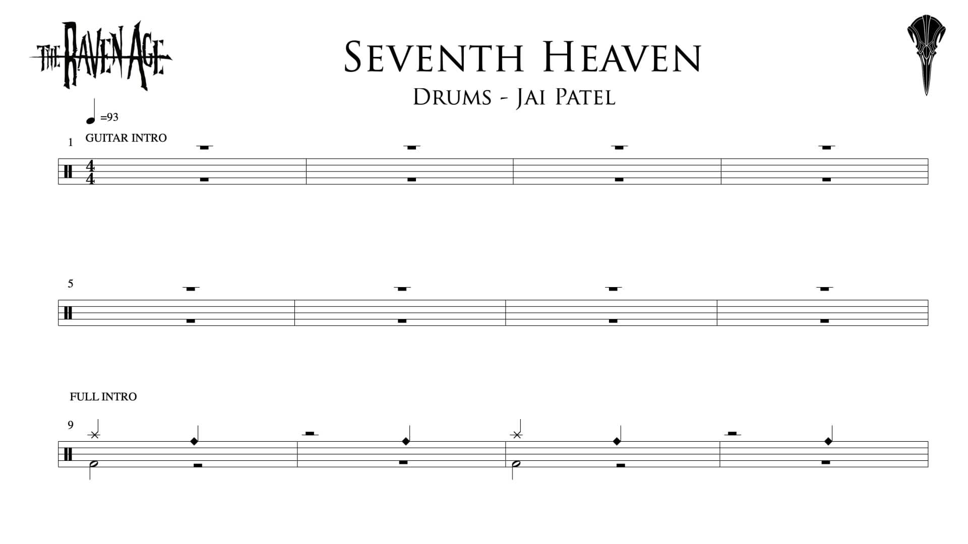 Seventh Heaven - Drum Transcription