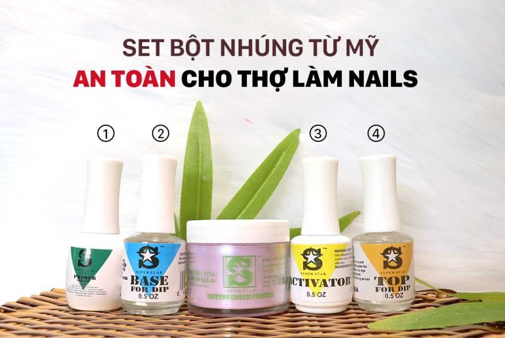 Bột nhúng nail made in USA của Super Star