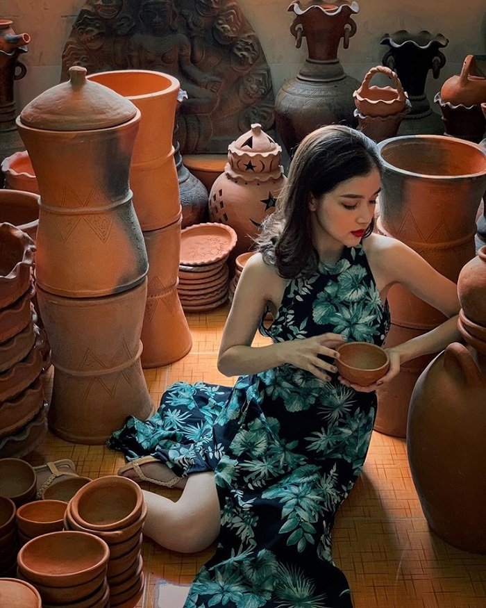 Góc check-in đẹp giữa không gian gốm Bàu Trúc Ninh Thuận