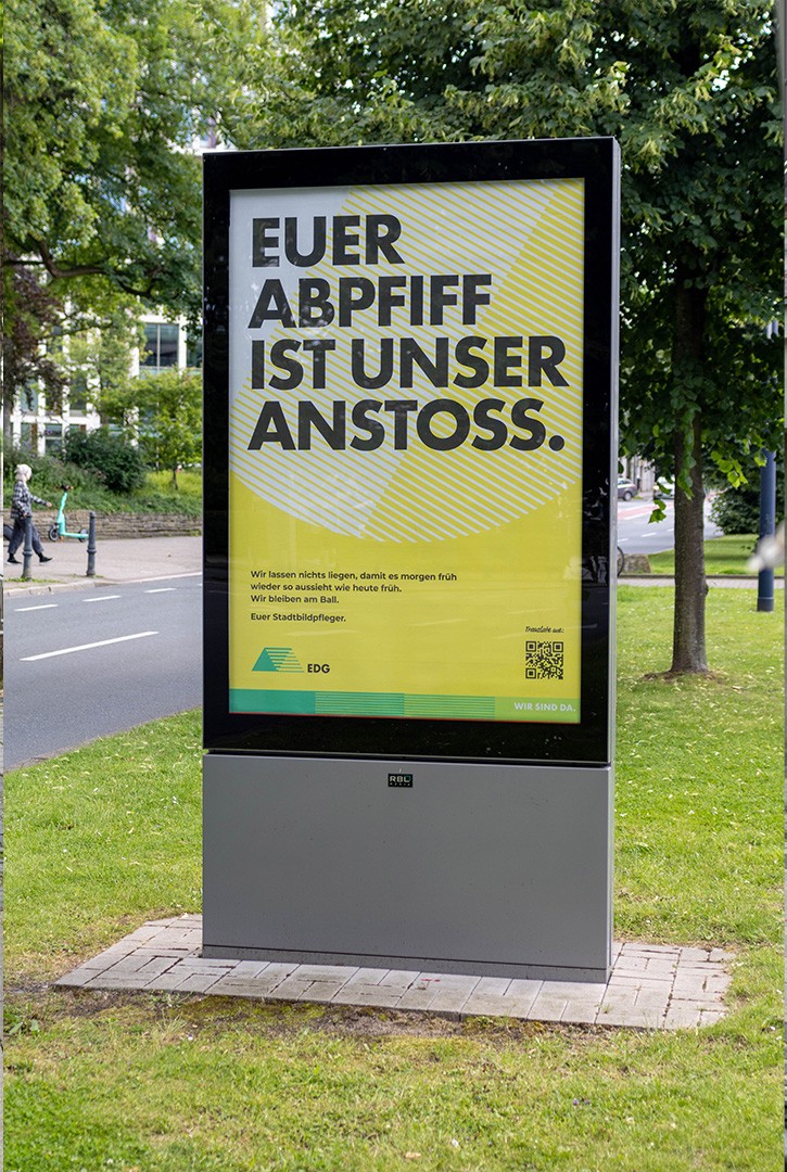 Kampagnenmotive EDG in der Innenstadt Dortmund
